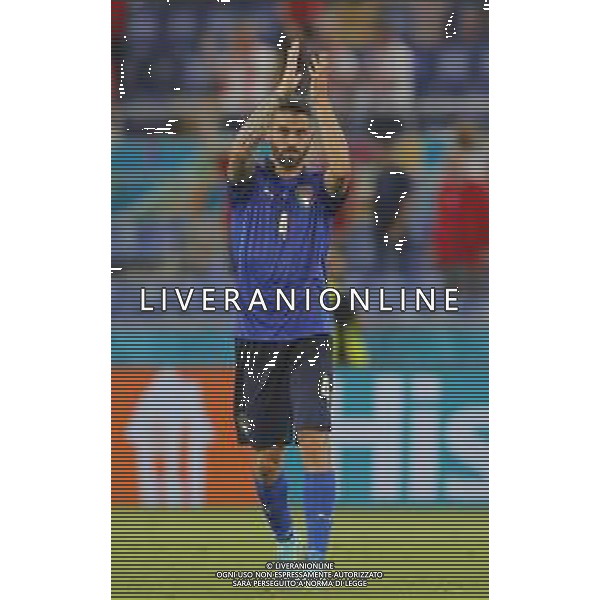 Campionato Europeo UEFA EURO 2020 gara del gruppo A ITALIA vs SVIZZERA del 16/06/2021 - nella foto: esultanza finale Spinazzola Leonardo(Italia) ©Claudio Zamagni/Agenzia Aldo Liverani s.a.s. during European UEFA Championship - UEFA Euro 2020 soccer match between Italy and Switzerland Olympic Stadium in Rome on June 16 2021 photo credit by Claudio Zamagni/Aldo Liverani Photo Agency/AGENZIA ALDO LIVERANI SAS