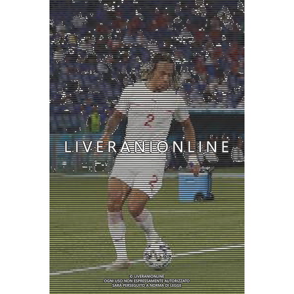 Campionato Europeo UEFA EURO 2020 gara del gruppo A ITALIA vs SVIZZERA del 16/06/2021 - nella foto: Kevin Mbabu (Switzerland) ©Claudio Zamagni/Agenzia Aldo Liverani s.a.s. Kevin Mbabu (Switzerland) during European UEFA Championship - UEFA Euro 2020 soccer match between Italy and Switzerland Olympic Stadium in Rome on June 16 2021 photo credit by Claudio Zamagni/Aldo Liverani Photo Agency/AGENZIA ALDO LIVERANI SAS