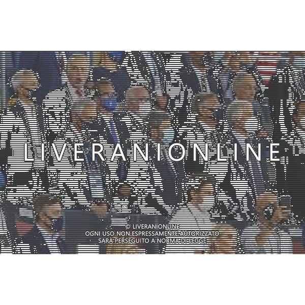 Campionato Europeo UEFA EURO 2020 gara del gruppo A ITALIA vs SVIZZERA del 16/06/2021 - nella foto: gabriele gravina-roberto fico- giovanni malago\' in tribuna ©Claudio Zamagni/Agenzia Aldo Liverani s.a.s. gabriele gravina-roberto fico- giovanni malago\' during European UEFA Championship - UEFA Euro 2020 soccer match between Italy and Switzerland Olympic Stadium in Rome on June 16 2021 photo credit by Claudio Zamagni/Aldo Liverani Photo Agency/AGENZIA ALDO LIVERANI SAS