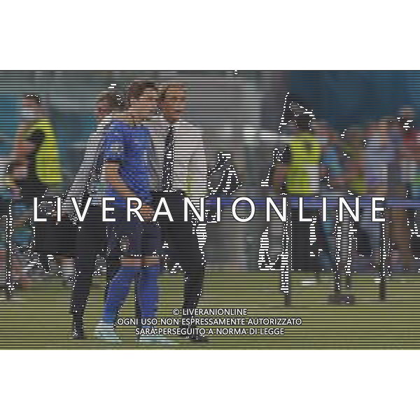 Campionato Europeo UEFA EURO 2020 gara del gruppo A ITALIA vs SVIZZERA del 16/06/2021 - nella foto: Mister Roberto Mancini(Italia)Chiesa Federico(Italia) ©Claudio Zamagni/Agenzia Aldo Liverani s.a.s. Mister Roberto Mancini(Italia)Chiesa Federico(Italia) during European UEFA Championship - UEFA Euro 2020 soccer match between Italy and Switzerland Olympic Stadium in Rome on June 16 2021 photo credit by Claudio Zamagni/Aldo Liverani Photo Agency/AGENZIA ALDO LIVERANI SAS