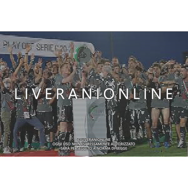 ©Alessandro Falzone/Agenzia Aldo Liverani Alessandria 17.06.2021 Stadio Giuseppe Moccagatta Alessandria vs Padova Finale Play Off Serie C Nella foto : Premiazione con trofeo ai calciatori dell\'Alessandria ©FALZONE /AGENZIA ALDO LIVERANI SAS
