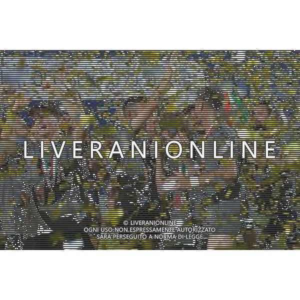 ©Alessandro Falzone/Agenzia Aldo Liverani Alessandria 17.06.2021 Stadio Giuseppe Moccagatta Alessandria vs Padova Finale Play Off Serie C Nella foto : Premiazione con trofeo ai calciatori dell\'Alessandria ©FALZONE /AGENZIA ALDO LIVERANI SAS