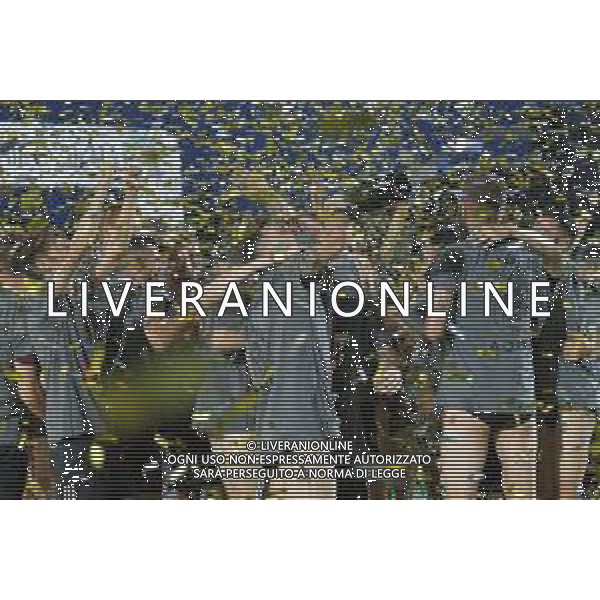 ©Alessandro Falzone/Agenzia Aldo Liverani Alessandria 17.06.2021 Stadio Giuseppe Moccagatta Alessandria vs Padova Finale Play Off Serie C Nella foto : Premiazione con trofeo ai calciatori dell\'Alessandria ©FALZONE /AGENZIA ALDO LIVERANI SAS