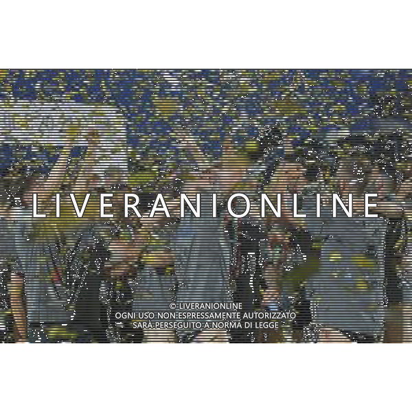 ©Alessandro Falzone/Agenzia Aldo Liverani Alessandria 17.06.2021 Stadio Giuseppe Moccagatta Alessandria vs Padova Finale Play Off Serie C Nella foto : Premiazione con trofeo ai calciatori dell\'Alessandria ©FALZONE /AGENZIA ALDO LIVERANI SAS