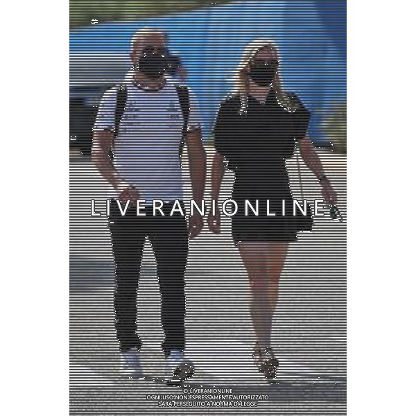 Valtteri Bottas (FIN) Mercedes AMG F1 with his girlfriend Tiffany Cromwell (AUS) Professional Cyclist. 18.06.2021. Formula 1 World Championship, Rd 7, French Grand Prix, Paul Ricard, France, Practice Day. - www.xpbimages.com, EMail: requests@xpbimages.com © Copyright: Batchelor / XPB Images/AGENZIA ALDO LIVERANI SAS - ITALY ONLY EDITORIAL USE ONLY