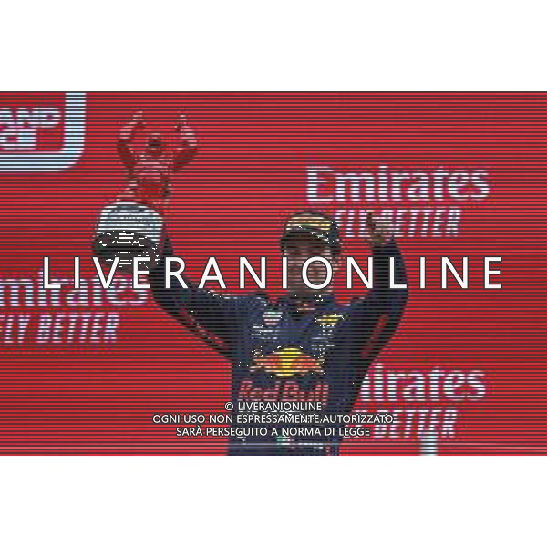 Sergio Perez (MEX) Red Bull Racing celebrates his third position on the podium. 20.06.2021. Formula 1 World Championship, Rd 7, French Grand Prix, Paul Ricard, France, Race Day. - www.xpbimages.com, EMail: requests@xpbimages.com © Copyright: Moy / XPB Images/AGENZIA ALDO LIVERANI SAS - ITALY ONLY EDITORIAL USE ONLY