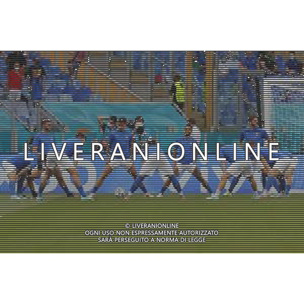 Campionato Europeo UEFA EURO 2020 gara del gruppo A ITALIA vs GALLES del 20/06/2021 - nella foto: Insigne Lorenzo(Italia) durante il riscaldamento dell\'Italia con Giovanni Di Lorenzo e manuel locatelli ©Claudio Zamagni/Agenzia Aldo Liverani s.a.s. during European UEFA Championship - UEFA Euro 2020 soccer match between Italy and Wales at Olympic Stadium in Rome on June 20 2021 photo credit by Claudio Zamagni/Aldo Liverani Photo Agency/AGENZIA ALDO LIVERANI SAS