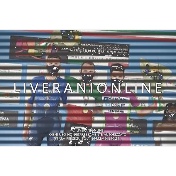 20-06-2021 Campionato Italiano; 2021, Bahrain - Victorious; 2021, Deceuninck - Quick Step; 2021, Bardiani - Csf Faizane; Colbrelli, Sonny; Masnada, Fausto; Zoccarato, Samuele; Figlio Colbrelli, Sonny; Imola; FOTO STEFANO SIROTTI-AG ALDO LIVERANI SAS