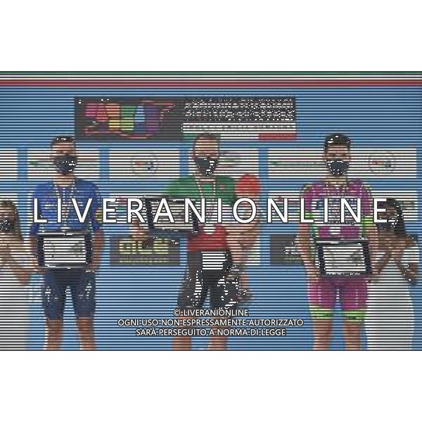 20-06-2021 Campionato Italiano; 2021, Bahrain - Victorious; 2021, Deceuninck - Quick Step; 2021, Bardiani - Csf Faizane; Colbrelli, Sonny; Masnada, Fausto; Zoccarato, Samuele; Figlio Colbrelli, Sonny; Imola; FOTO STEFANO SIROTTI-AG ALDO LIVERANI SAS