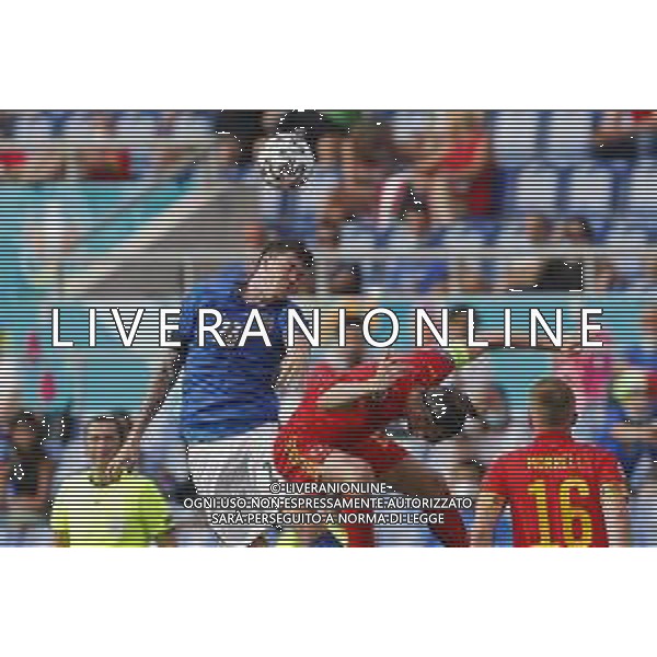 Campionato Europeo UEFA EURO 2020 gara del gruppo A ITALIA vs GALLES del 20/06/2021 - nella foto: Bastoni Alessandro (Italia) Gareth Bale(Galles) ©Claudio Zamagni/Agenzia Aldo Liverani s.a.s. during European UEFA Championship - UEFA Euro 2020 soccer match between Italy and Wales at Olympic Stadium in Rome on June 20 2021 photo credit by Claudio Zamagni/Aldo Liverani Photo Agency/AGENZIA ALDO LIVERANI SAS
