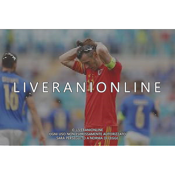 Campionato Europeo UEFA EURO 2020 gara del gruppo A ITALIA vs GALLES del 20/06/2021 - nella foto: delusione Gareth Bale(Galles) ©Claudio Zamagni/Agenzia Aldo Liverani s.a.s. during European UEFA Championship - UEFA Euro 2020 soccer match between Italy and Wales at Olympic Stadium in Rome on June 20 2021 photo credit by Claudio Zamagni/Aldo Liverani Photo Agency/AGENZIA ALDO LIVERANI SAS
