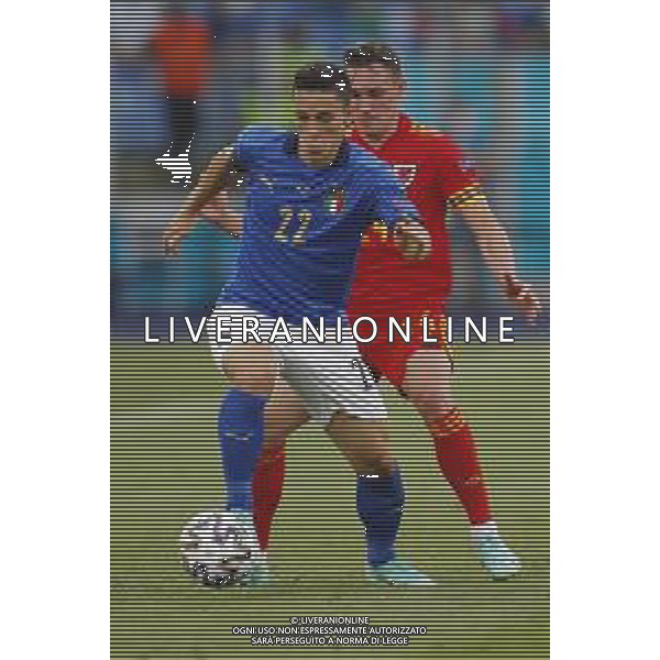 Campionato Europeo UEFA EURO 2020 gara del gruppo A ITALIA vs GALLES del 20/06/2021 - nella foto: Raspadori Giacomo(Italia) ©Claudio Zamagni/Agenzia Aldo Liverani s.a.s. during European UEFA Championship - UEFA Euro 2020 soccer match between Italy and Wales at Olympic Stadium in Rome on June 20 2021 photo credit by Claudio Zamagni/Aldo Liverani Photo Agency/AGENZIA ALDO LIVERANI SAS