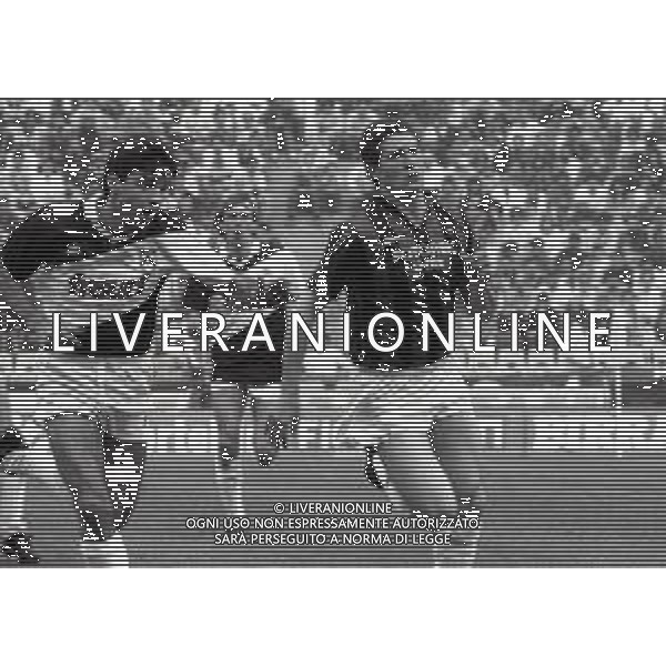 17-05-1987 UDINE CAMPIONATO DI CALCIO SERIE A UDINESE-MILAN 0-0 NELLA FOTO DANIELE MASSARO E DANIELE PASA AG ALDO LIVERANI SAS