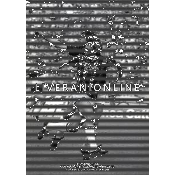 17-05-1987 UDINE CAMPIONATO DI CALCIO SERIE A UDINESE-MILAN 0-0 NELLA FOTO PIETRO PAOLO VIRDIS E FULVIO COLLOVATI AG ALDO LIVERANI SAS