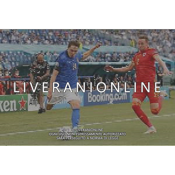 Campionato Europeo UEFA EURO 2020 gara del gruppo A ITALIA vs GALLES del 20/06/2021 - nella foto: Chiesa Federico(Italia) Chris Gunter(Galles) ©Claudio Zamagni/Agenzia Aldo Liverani s.a.s. Chiesa Federico(Italia) Chris Gunter(Galles) during European UEFA Championship - UEFA Euro 2020 soccer match between Italy and Wales at Olympic Stadium in Rome on June 20 2021 photo credit by Claudio Zamagni/Aldo Liverani Photo Agency