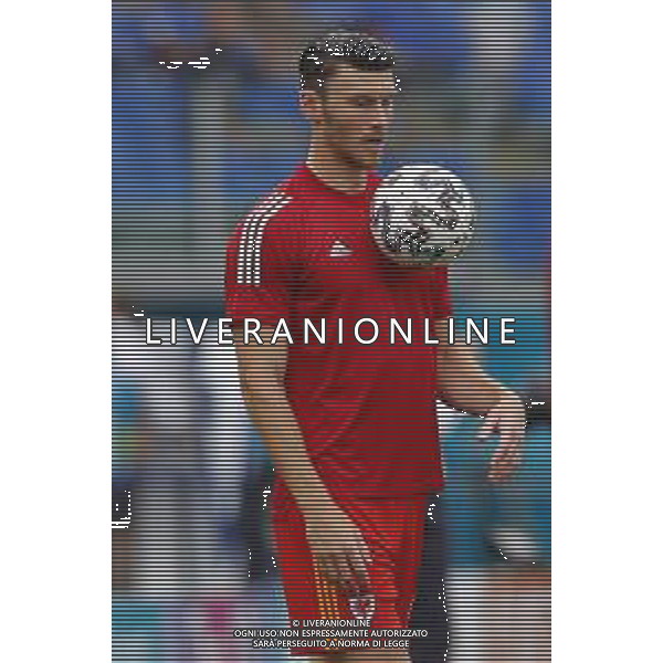 Campionato Europeo UEFA EURO 2020 gara del gruppo A ITALIA vs GALLES del 20/06/2021 - nella foto: Kieffer Moore(Galles) ©Claudio Zamagni/Agenzia Aldo Liverani s.a.s. Kieffer Moore(Galles) during European UEFA Championship - UEFA Euro 2020 soccer match between Italy and Wales at Olympic Stadium in Rome on June 20 2021 photo credit by Claudio Zamagni/Aldo Liverani Photo Agency