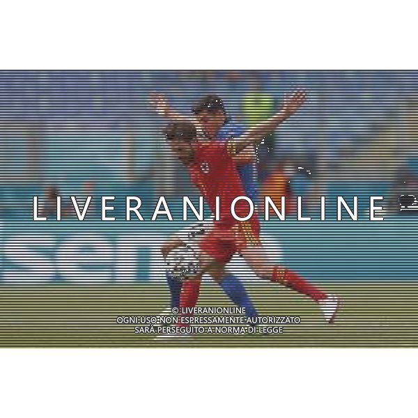 Campionato Europeo UEFA EURO 2020 gara del gruppo A ITALIA vs GALLES del 20/06/2021 - nella foto: Joe Allen(Galles) Pessina Matteo(Italia) ©Claudio Zamagni/Agenzia Aldo Liverani s.a.s. Joe Allen(Galles) Pessina Matteo(Italia) during European UEFA Championship - UEFA Euro 2020 soccer match between Italy and Wales at Olympic Stadium in Rome on June 20 2021 photo credit by Claudio Zamagni/Aldo Liverani Photo Agency