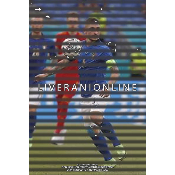 Campionato Europeo UEFA EURO 2020 gara del gruppo A ITALIA vs GALLES del 20/06/2021 - nella foto: Verratti Marco (Italia) ©Claudio Zamagni/Agenzia Aldo Liverani s.a.s. Verratti Marco (Italia) during European UEFA Championship - UEFA Euro 2020 soccer match between Italy and Wales at Olympic Stadium in Rome on June 20 2021 photo credit by Claudio Zamagni/Aldo Liverani Photo Agency