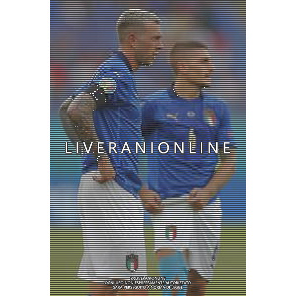 Campionato Europeo UEFA EURO 2020 gara del gruppo A ITALIA vs GALLES del 20/06/2021 - nella foto: Bernardeschi Federico(Italia) Verratti Marco (Italia) ©Claudio Zamagni/Agenzia Aldo Liverani s.a.s. Bernardeschi Federico(Italia) Verratti Marco (Italia) during European UEFA Championship - UEFA Euro 2020 soccer match between Italy and Wales at Olympic Stadium in Rome on June 20 2021 photo credit by Claudio Zamagni/Aldo Liverani Photo Agency