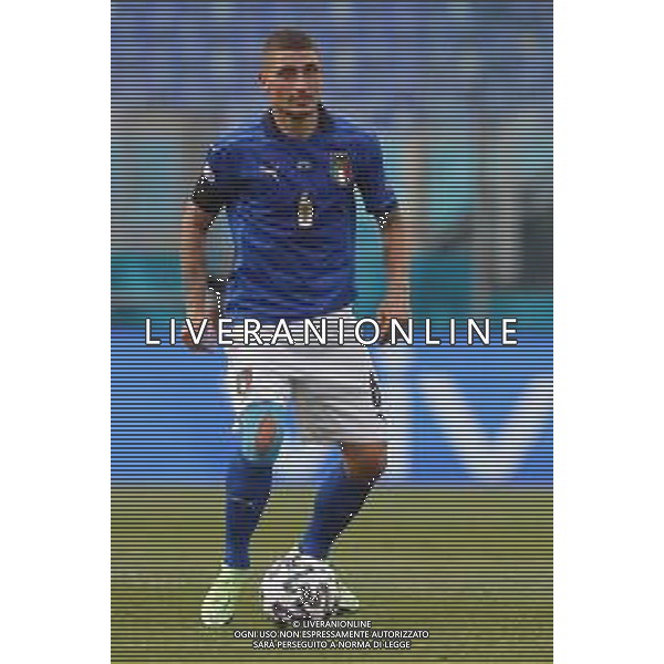 Campionato Europeo UEFA EURO 2020 gara del gruppo A ITALIA vs GALLES del 20/06/2021 - nella foto: Verratti Marco (Italia) ©Claudio Zamagni/Agenzia Aldo Liverani s.a.s. Verratti Marco (Italia) during European UEFA Championship - UEFA Euro 2020 soccer match between Italy and Wales at Olympic Stadium in Rome on June 20 2021 photo credit by Claudio Zamagni/Aldo Liverani Photo Agency