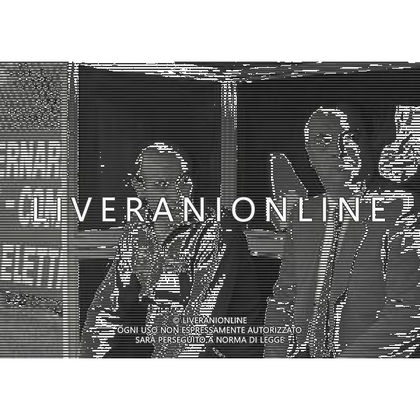 04-04-1982 COMO CAMPIONATO DI CALCIO SERIE A COMO INTER 0-0 NELLA FOTO GIANNI SEGHEDONI ALLENATORE COMO CALCIO EIL PRESIDENTE BENITO GATTEI COMO CALCIO AG ALDO LIVERANI SAS