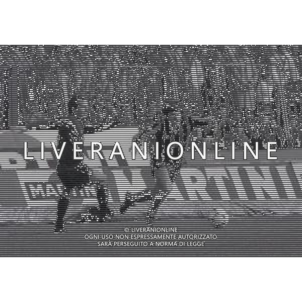 07-02-1982 COMO CAMPIONATO DI CALCIO SERIE A COMO-JUVENTUS 0-2 NELLA FOTO GABRIELE ORIALI E GIUSEPPE DOSSENA AG ALDO LIVERANI SAS