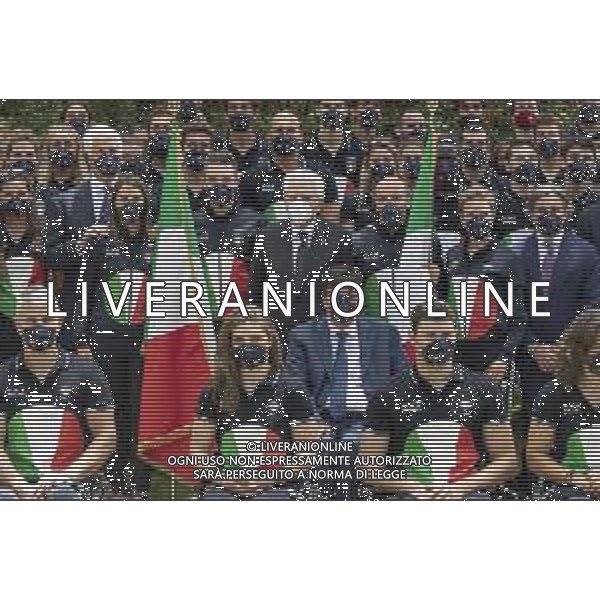 Cerimonia di consegna della bandiera agli atleti italiani in partenza per i Giochi Olimpici e Paralimpici di Tokyo 2020 - Roma 23.06.2021 nella foto il Presidente Sergio Mattarella ©Ufficio stampa Presidenza della Repubblica/AGENZIA ALDO LIVERANI SAS