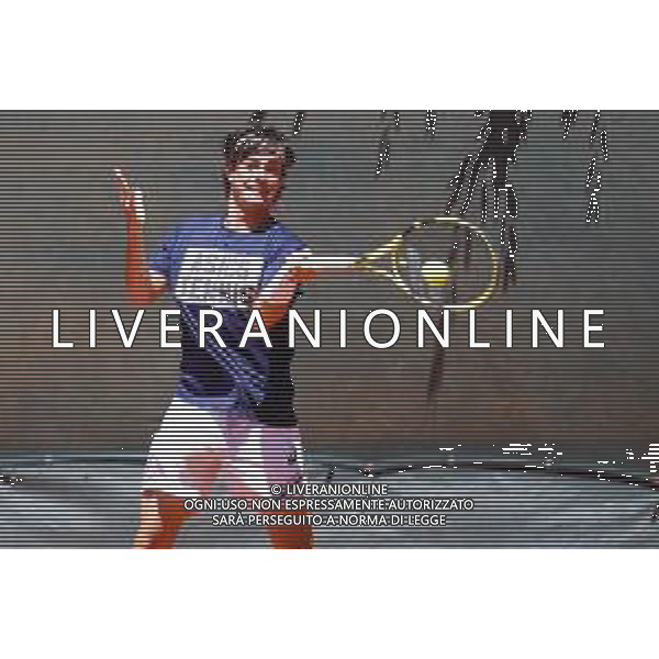 Corradino/LMedia - ATP Challenger Milano 2021 - Tennis Internationals 25 June 2021 - Aspria Harbour Club, milan, Italy Photo showing: The Italian Tennis player Giulio Zeppieri training @Corradino/LMedia/AGENZIA ALDO LIVERANI SAS