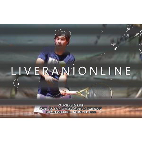 Corradino/LMedia - ATP Challenger Milano 2021 - Tennis Internationals 25 June 2021 - Aspria Harbour Club, milan, Italy Photo showing: The Italian Tennis player Giulio Zeppieri training @Corradino/LMedia/AGENZIA ALDO LIVERANI SAS