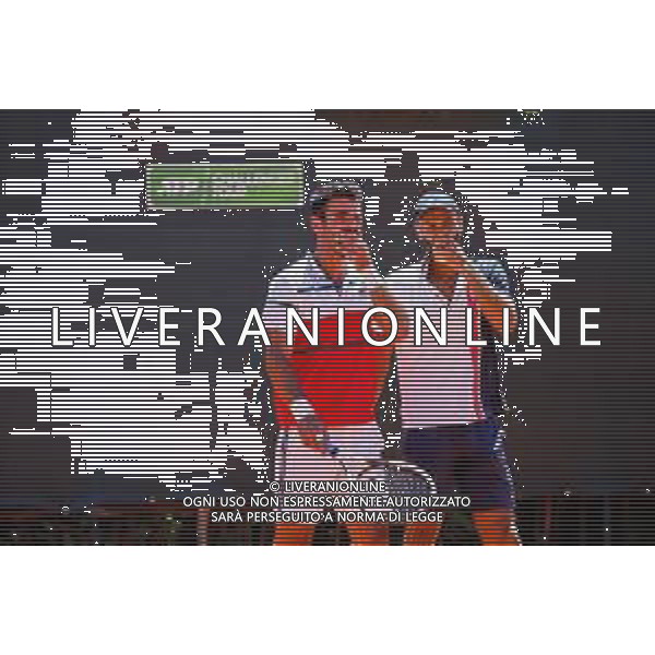 Corradino/LMedia - ATP Challenger Milano 2021 - Tennis Internationals 25 June 2021 - Aspria Harbour Club, milan, Italy Photo showing: Fabien Reboul and Sadio Doumbia @Corradino/LMedia/AGENZIA ALDO LIVERANI SAS