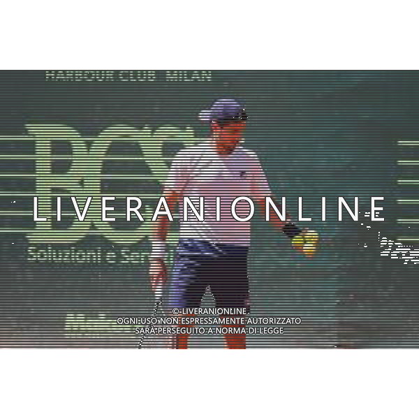 Corradino/LMedia - ATP Challenger Milano 2021 - Tennis Internationals 25 June 2021 - Aspria Harbour Club, milan, Italy Photo showing: The Argentine tennis player Pedro Cachin @Corradino/LMedia/AGENZIA ALDO LIVERANI SAS