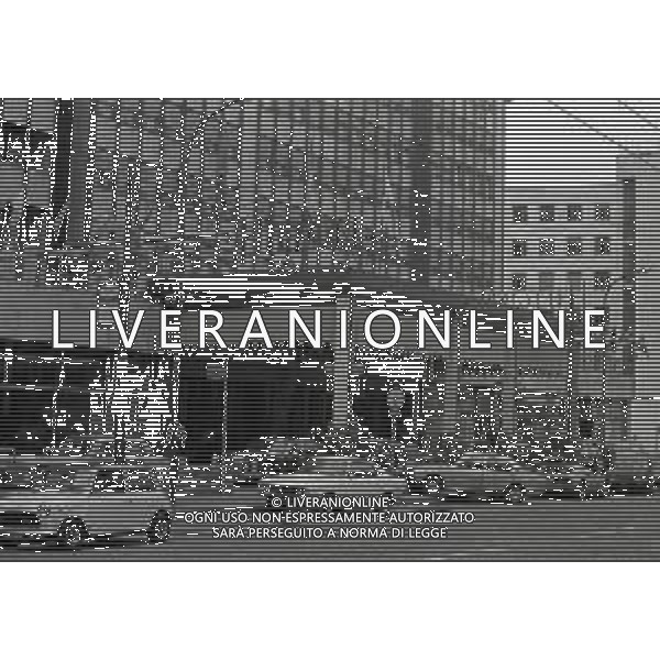 1973 MILANO HOTEL HILTON SEDE DEL CALCIO MERCATO NELLA FOTO ESTERNI E INTERNI HOTEL HILTON DI VIA GALVANI DOVE SI SVOLGERA\' IL CALCIO MERCATO AG ALDO LIVERANI SAS
