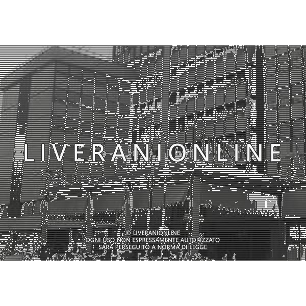 1973 MILANO HOTEL HILTON SEDE DEL CALCIO MERCATO NELLA FOTO ESTERNI E INTERNI HOTEL HILTON DI VIA GALVANI DOVE SI SVOLGERA\' IL CALCIO MERCATO AG ALDO LIVERANI SAS