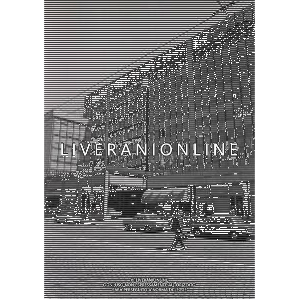 1973 MILANO HOTEL HILTON SEDE DEL CALCIO MERCATO NELLA FOTO ESTERNI E INTERNI HOTEL HILTON DI VIA GALVANI DOVE SI SVOLGERA\' IL CALCIO MERCATO AG ALDO LIVERANI SAS