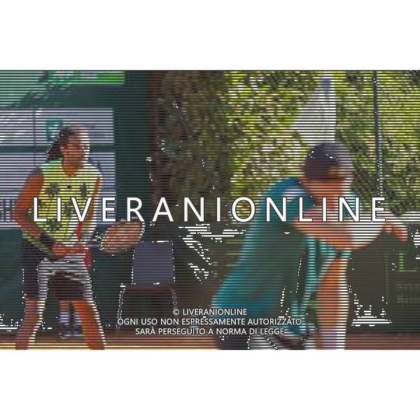 Corradino/LMedia - ATP Challenger Milano 2021 - Tennis Internationals 25 June 2021 - Aspria Harbour Club, milan, Italy Photo showing: Tristan-Samuel Weissborn and Dustin Brown @Corradino/LMedia/AGENZIA ALDO LIVERANI SAS