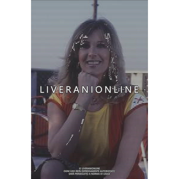 RETROSPETTIVA ANNA MARIA RIZZOLI ATTRICE MODELLA  NELLA FOTO ANNA MARIA RIZZOLI NELL\'ANNO 1982 A MILANO TERRAZZA MARTINI AG ALDO LIVERANI SAS 
