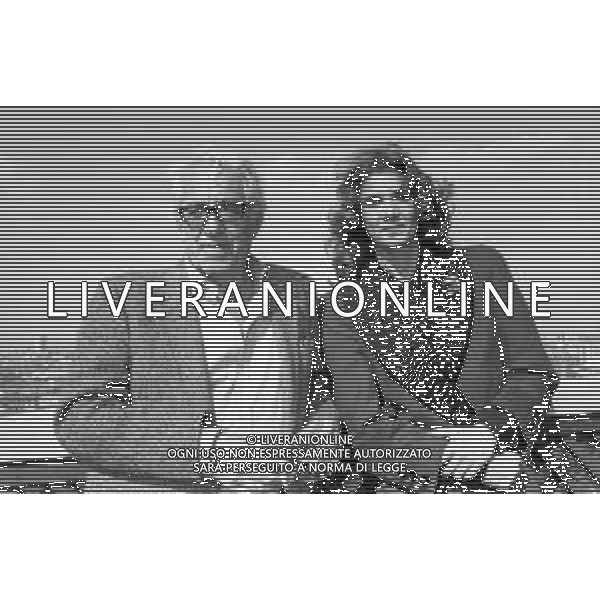 NEG-RETROSPETTIVA FLORINDA BOLKAN ATTRICE NELLA FOTO CON IL REGISTA GIUSEPPE PATRONI GRIFFI A MILANO TERRAZZA MARTINI NEL 1986 AG. ALDO LIVERANI SAS