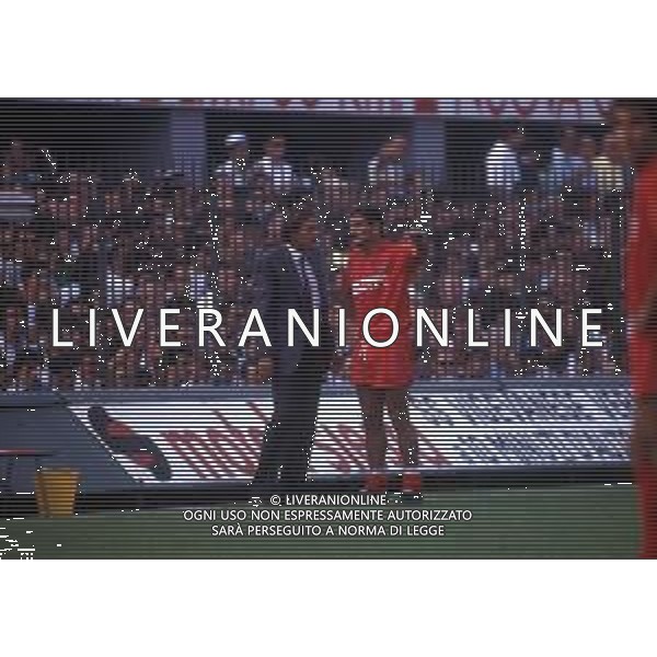RETROSPETTIVA GIOVANNI GALEONE ALLENATORE NELLA FOTO GIOVANNI GALEONE ALLENATORE CALCIO CON BLAZ SLISKOVIC AG ALDO LIVERANI SAS 