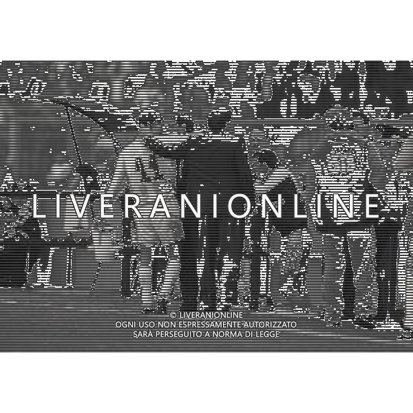RETROSPETTIVA GIOVANNI GALEONE ALLENATORE NELLA FOTO GIOVANNI GALEONE ALLENATORE PESCARA CALCIO NELL\'ANNO 1992-1993 CON FREDERIC MASSARA AG ALDO LIVERANI SAS 