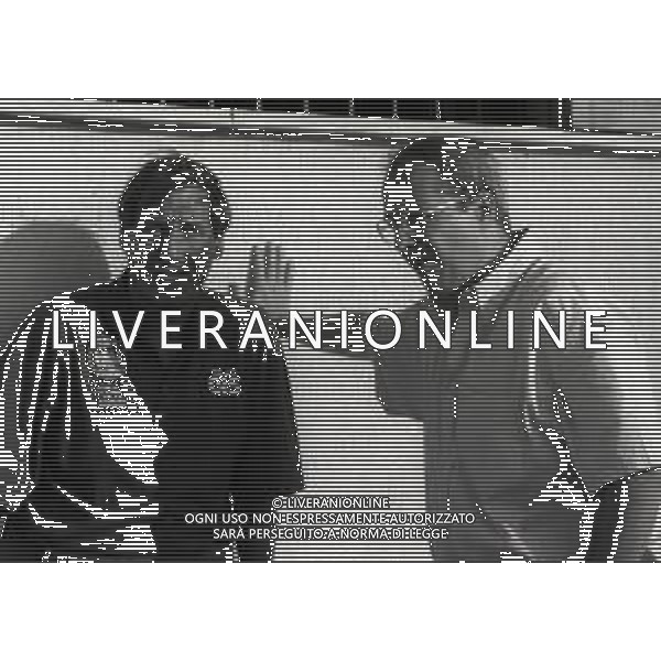 RETROSPETTIVA GIOVANNI GALEONE ALLENATORE NELLA FOTO GIOVANNI GALEONE ALLENATORE PESCARA CALCIO NELL\'ANNO 1992-1993 CON PIER PAOLO MARINO AG ALDO LIVERANI SAS 