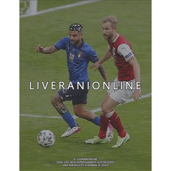 Campionato Europeo UEFA EURO 2020 gara degli Ottavi di finale ITALIA vs AUSTRIA del 26/06/2021 - nella foto: Insigne Lorenzo(Italia) ©Claudio Zamagni/Agenzia Aldo Liverani s.a.s. during European UEFA Championship - UEFA Euro 2020 soccer match between Italy and Austria at Wembley Stadium in London on June 26 2021 photo credit by Claudio Zamagni/Aldo Liverani Photo Agency/AGENZIA ALDO LIVERANI SAS