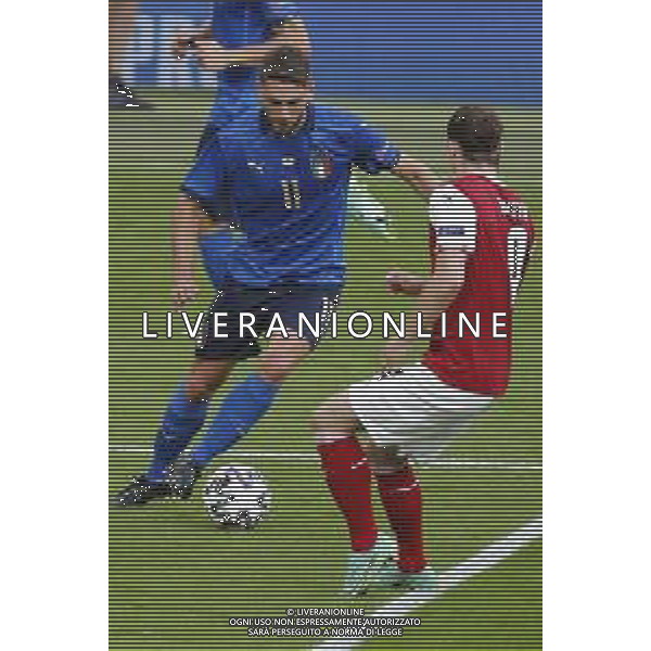 Campionato Europeo UEFA EURO 2020 gara degli Ottavi di finale ITALIA vs AUSTRIA del 26/06/2021 - nella foto: Berardi Domenico(Italia) ©Claudio Zamagni/Agenzia Aldo Liverani s.a.s. during European UEFA Championship - UEFA Euro 2020 soccer match between Italy and Austria at Wembley Stadium in London on June 26 2021 photo credit by Claudio Zamagni/Aldo Liverani Photo Agency/AGENZIA ALDO LIVERANI SAS