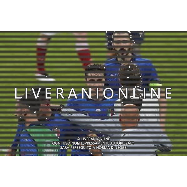 Campionato Europeo UEFA EURO 2020 gara degli Ottavi di finale ITALIA vs AUSTRIA del 26/06/2021 - nella foto: Chiesa Federico(Italia) Mister Roberto Mancini(Italia) Bonucci Leonardo(Italia) ©Claudio Zamagni/Agenzia Aldo Liverani s.a.s. Chiesa Federico(Italia) Mister Roberto Mancini(Italia) Bonucci Leonardo(Italia) during European UEFA Championship - UEFA Euro 2020 soccer match between Italy and Austria at Wembley Stadium in London on June 26 2021 photo credit by Claudio Zamagni/Aldo Liverani Photo Agency/AGENZIA ALDO LIVERANI SAS