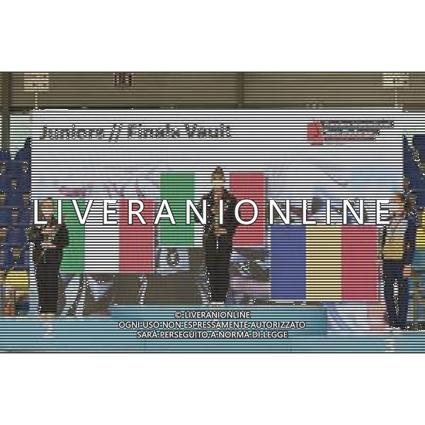 Tomasii/LMedia - Artistico Gymnastic - GHENT Flanders International Team Challenge 2021 - Gymnastics 27 June 2021 - Flanders Sports Arena, ghent, Italy Photo showing: Junior Finals Vault 1) Esposito Manila 2) Angela Andreoli 3) OPREA CRETU ELLA MILENA @Tomasii/LMedia AG ALDO LIVERANI SAS