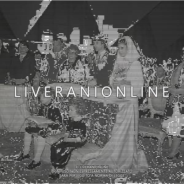 RETROSPETTIVA DON BACKY PSEUDONIMO ALDO CAPONI CANTANTE  NELLA FOTO DON BACKY PSEUDONIMO ALDO CAPONI MATRIMONIO CON LA MOGLIE LILIANA PETRALIA A ROMA NELL\'ANNO 1969 AG ALDO LIVERANI SAS 
