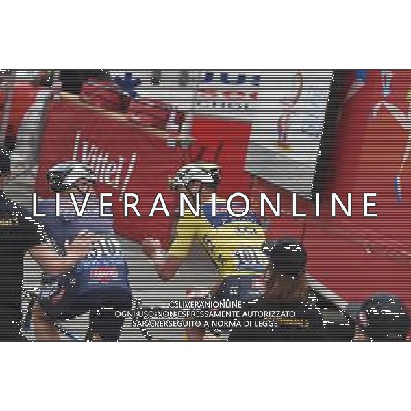 28-06-2021 Tour De France; Tappa 03 Lorient - Pontivy; 2021, Alpecin - Fenix; Van Der Poel, Mathieu; Merlier, Tim; Pontivy; ©SIROTTI/AGENZIA ALDO LIVERANI SAS