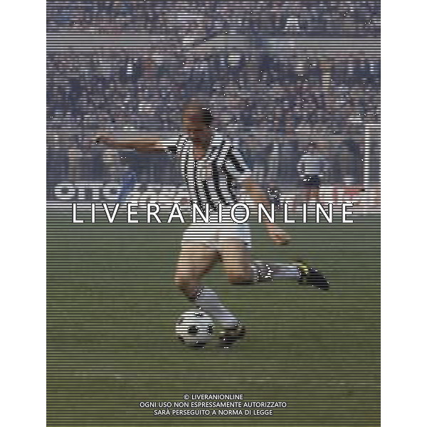 ARCHIVIO Romeo Benetti calciatore italiano con la maglia della Juventus ph.archivio agenzia aldo liverani