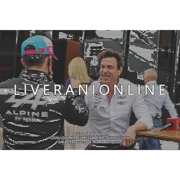 (L to R): Guanyu Zhou (CHN) Alpine F1 Team Test Driver with Toto Wolff (GER) Mercedes AMG F1 Shareholder and Executive Director. 02.07.2021. Formula 1 World Championship, Rd 9, Austrian Grand Prix, Spielberg, Austria, Practice Day. - www.xpbimages.com, EMail: requests@xpbimages.com © Copyright: Moy / XPB Images/AGENZIA ALDO LIVERANI SAS - ITALY ONLY EDITORIAL USE ONLY