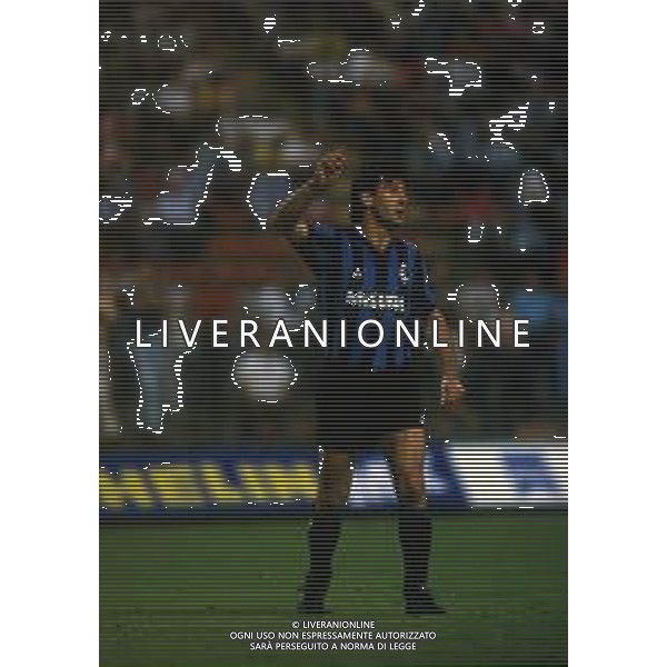 RETROSPETTIVA OLIVIERO GARLINI CALCIATORE NELLA FOTO OLIVIERO GARLINI CON LA MAGLIA DELL\' INTER CALCIO AG ALDO LIVERANI SAS 