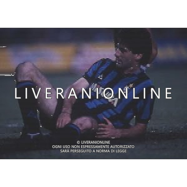 RETROSPETTIVA OLIVIERO GARLINI CALCIATORE NELLA FOTO OLIVIERO GARLINI CON LA MAGLIA DELL\' INTER CALCIO AG ALDO LIVERANI SAS 